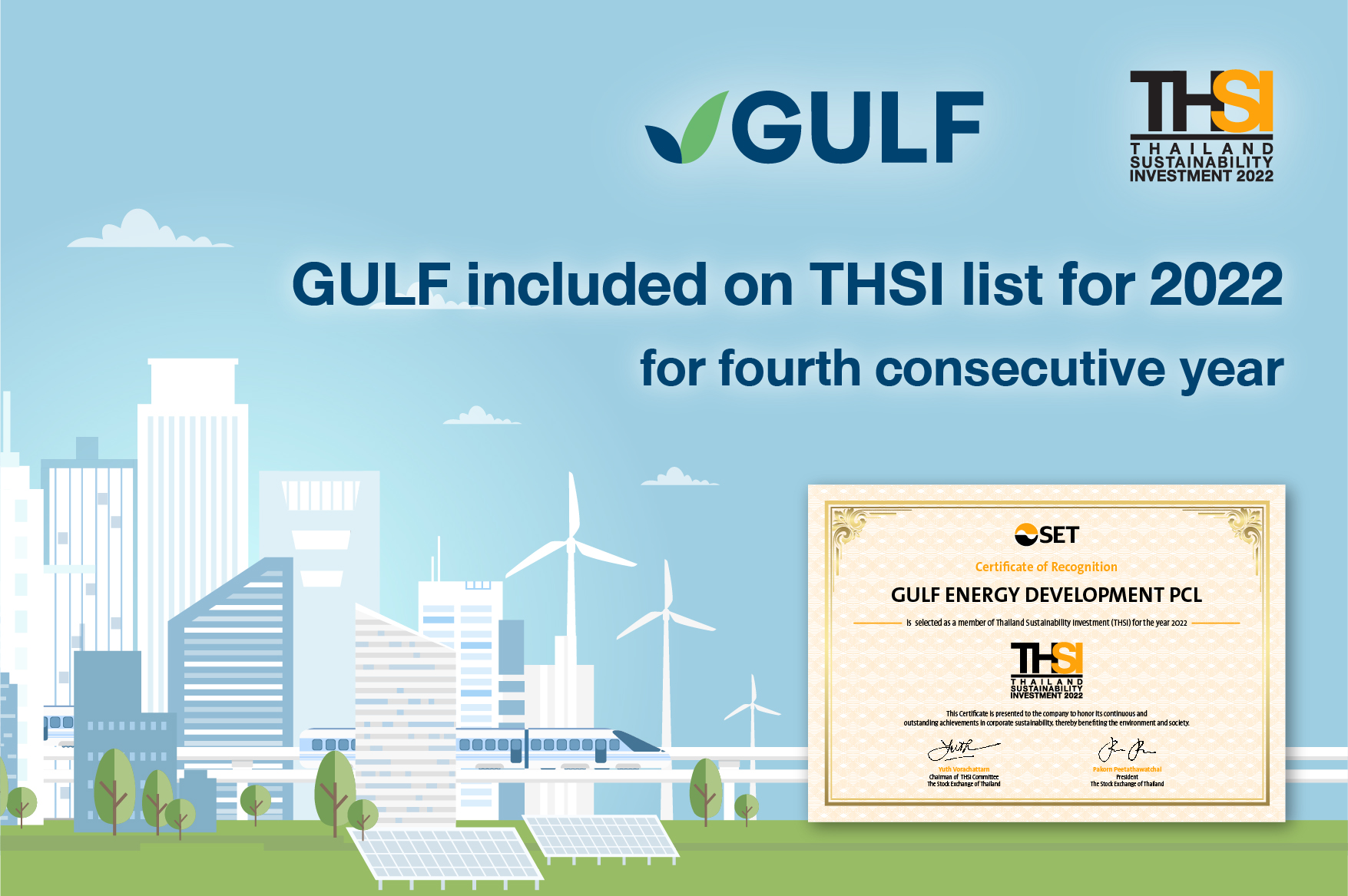 GULF listed on ‘THSI 2022’ for fourth consecutive year